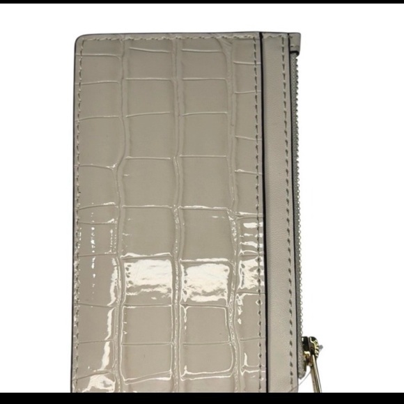 Michael Kors Cream Croc-Embossed Wallet - Picture 3 of 7